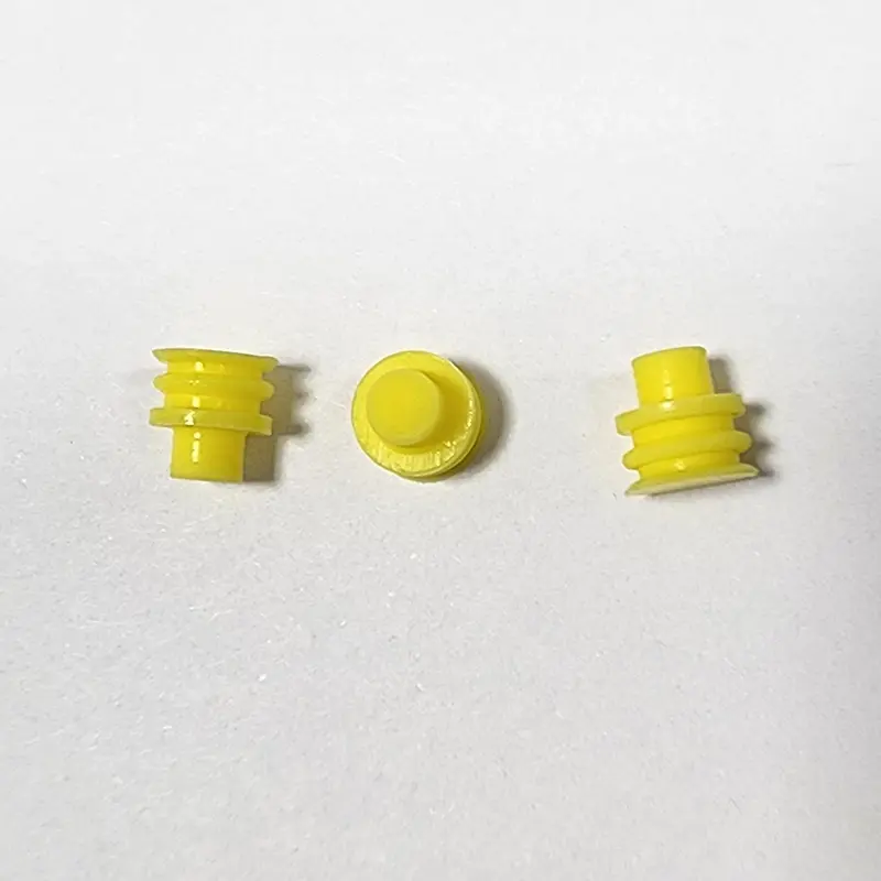 Enchufe de conector impermeable amarillo de 6 mm